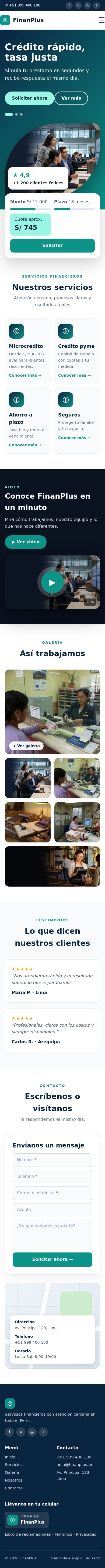 El mismo diseño en celular